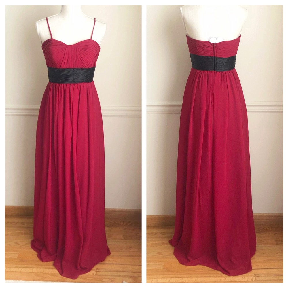 Forever Yours Formal Maxi Dress, Burgundy/Black